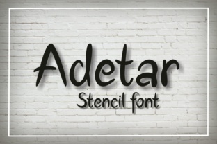 Adetar Stencil: A Script Handwritten Font for Distinctive Web Identity