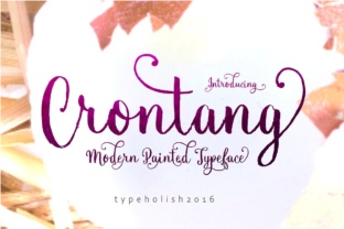 Crontang Font: A Handpainted Script for Delicate Campaigns