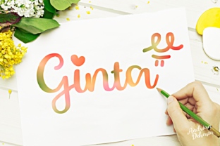 Ginta Script Font for Romantic and Youthful Editorial Design