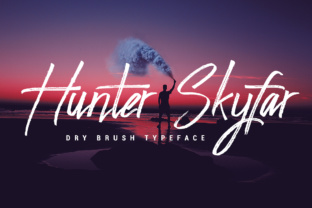 Hunter Skyfar Dry Brush Script Font for Artisan Branding
