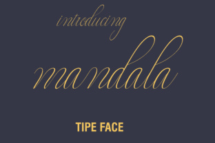 Mandala Font: A Thin Calligraphy Typeface for Campaign Designers