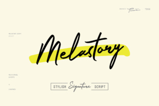 Melastory Script: A Stylish Signature Font for Editorial Projects