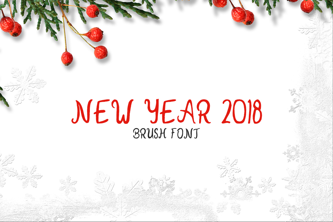 New Year 2018 Handwritten Font for Editorial Warmth