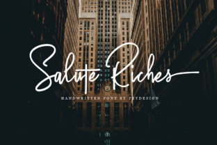 Salute Riches Font: Handwritten Elegance for Digital Design