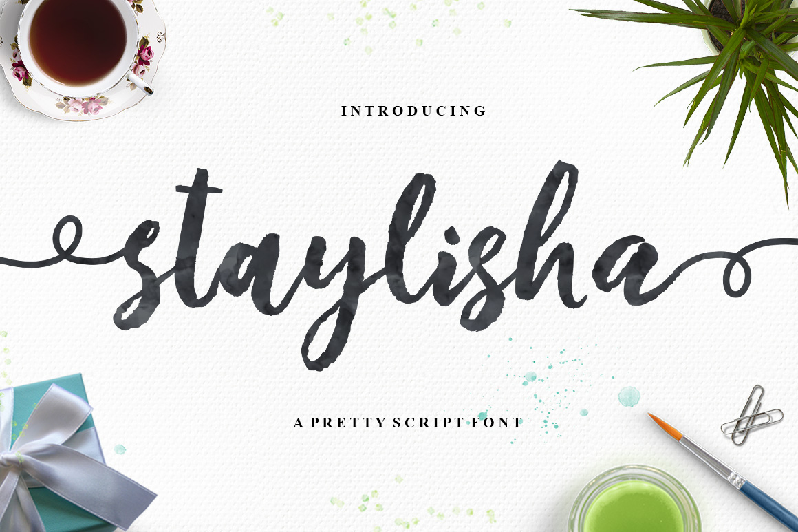 Staylisha: A Feminine Handbrushed Font for Displays