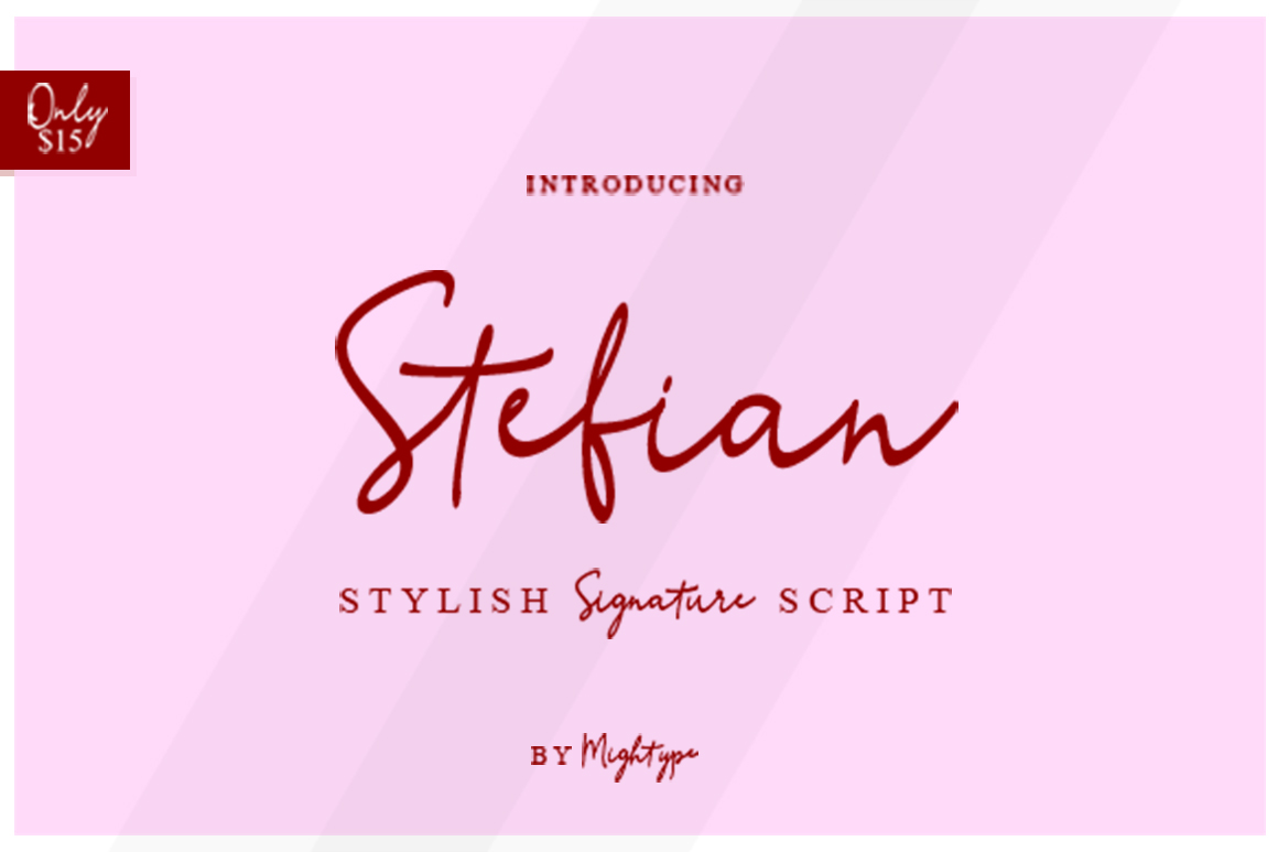 Stefian Script: A Bold Calligraphy Font for Business Branding