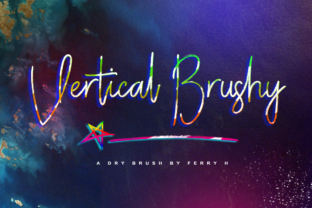 Vertical Brushy Font: A Cool Feminine Script for Branding